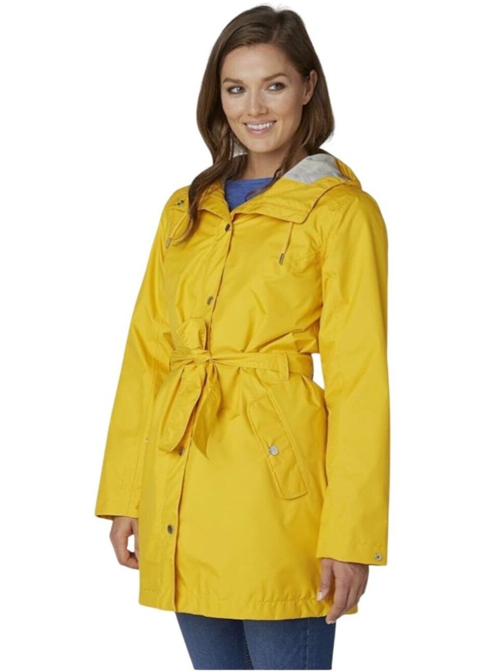Helly Hansen Performance Rain Jacket Striped Lining Essential Yellow Size XS